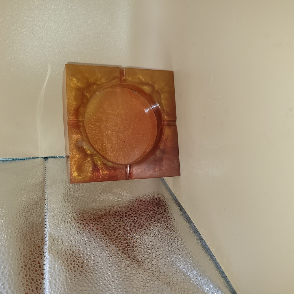 Hand Crafted Brown Glass Accent Decor